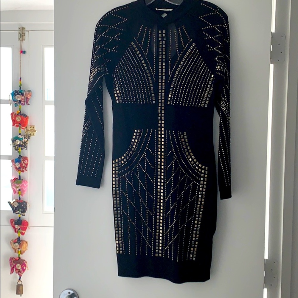 Black Cotton dress with sparkly !!!